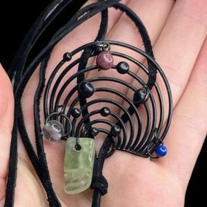 Crystal Gemstone Bolo Tie Handmade Stone Jewelry Lapis Lazuli Quartz Necklace